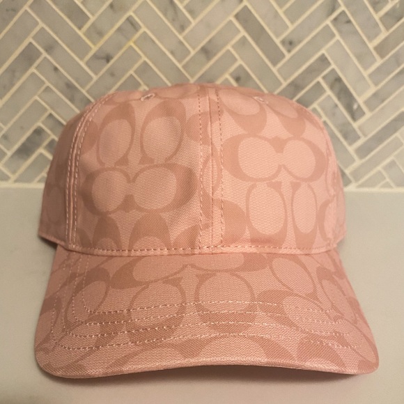 NWOT Pink Coach Signature Design Hat - Picture 1 of 5